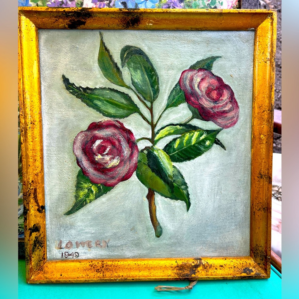 Vintage rose painting